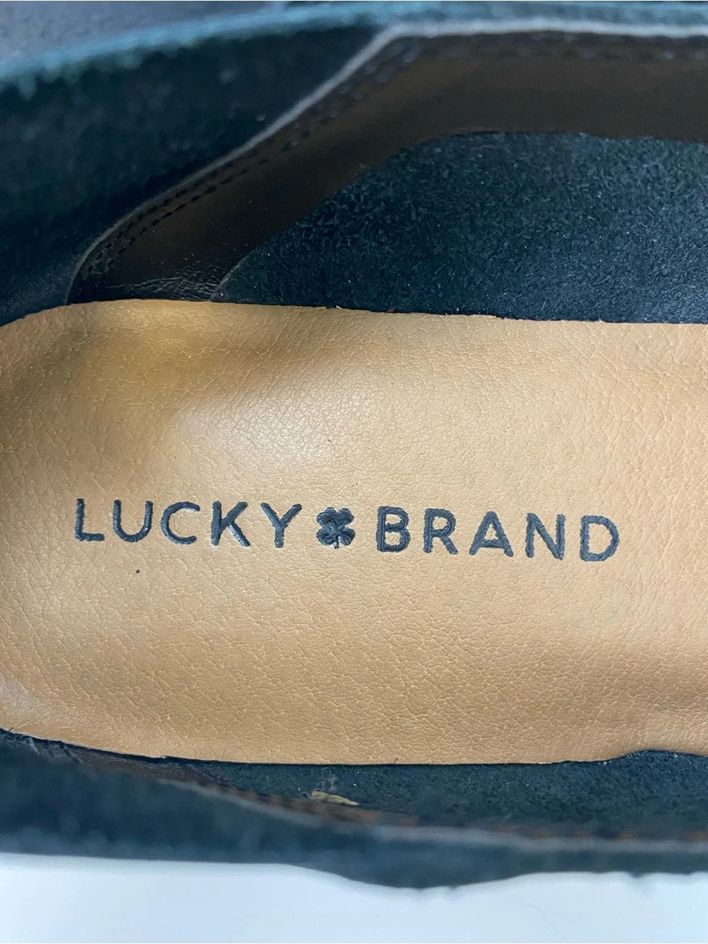 Lucky Brand Black Leather Slip-On Loafers